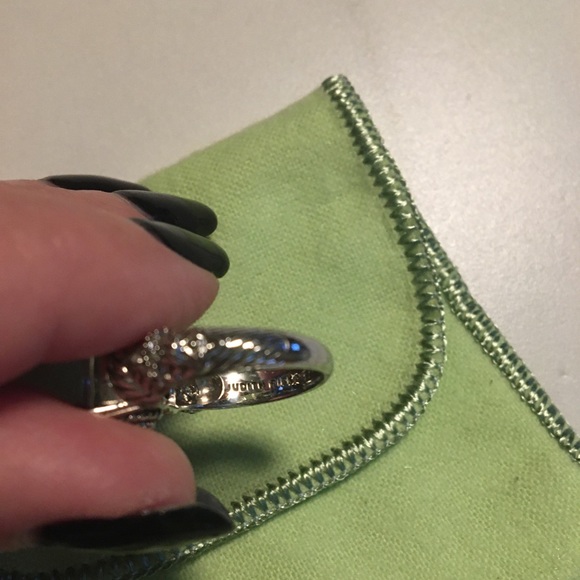 Judith Ripka Silver Ring with Clear Stone - Picture 7 of 7